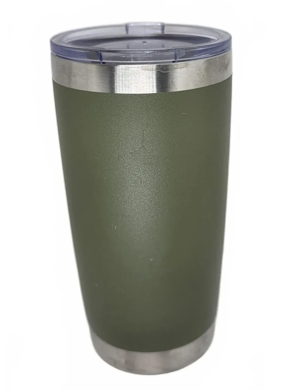 Muchengy 20oz Stainless Steel Tumbler Clear Lid Olive Green